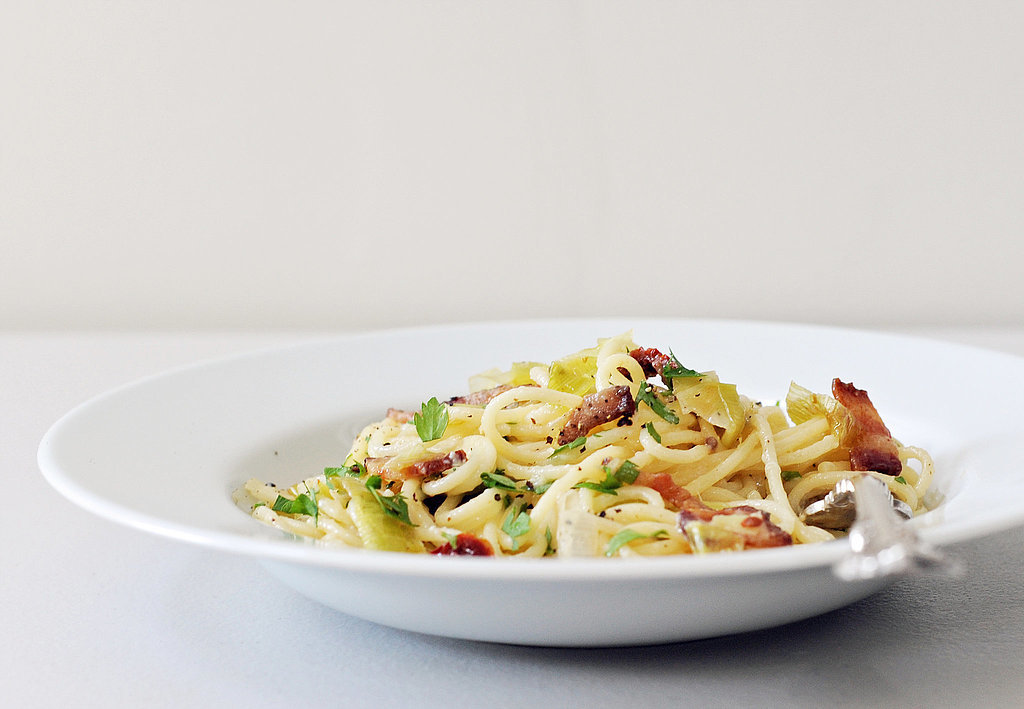 Pasta Carbonara With Leeks and Sun-Dried Tomatoes Pasta Carbonara With Leeks and Sun-Dried Tomatoes