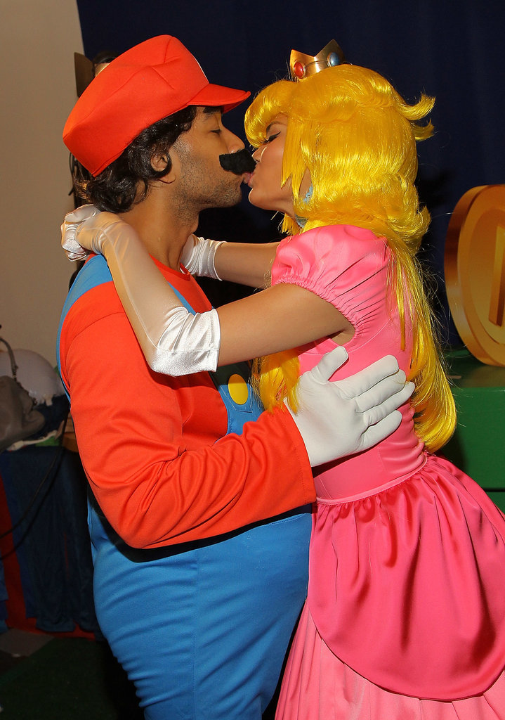 Chrissy Teigen and John Legend as Princess Peach and Mario