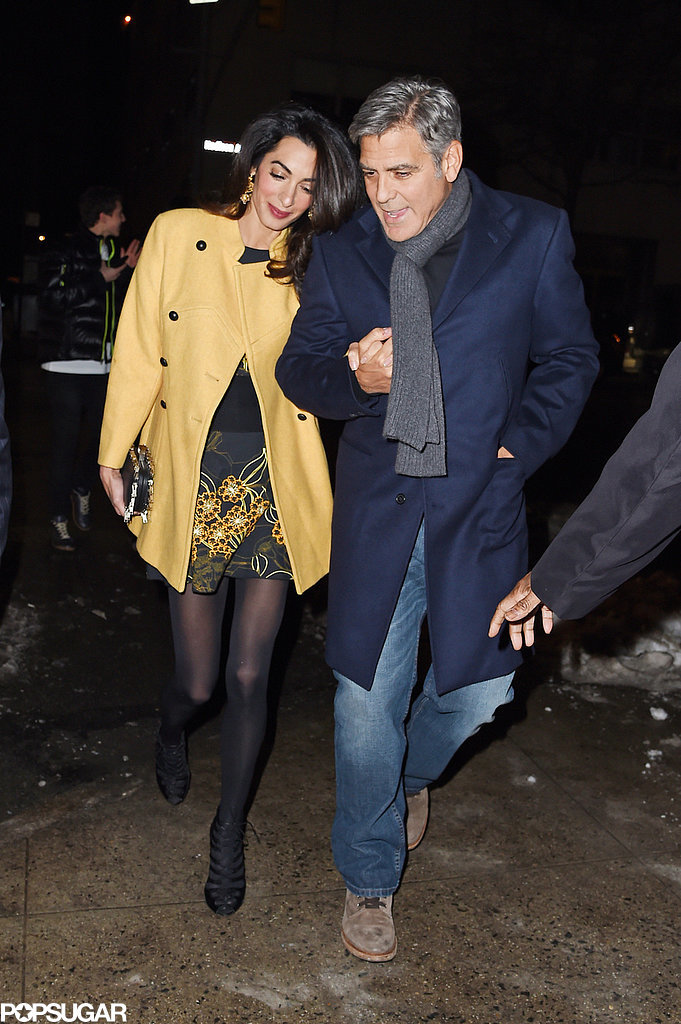 George Clooney and Amal out for dinner on the Upper East Side at Kappo Masa George-Clooney-Amal-Alamuddin-Holding-Hands-Pictures