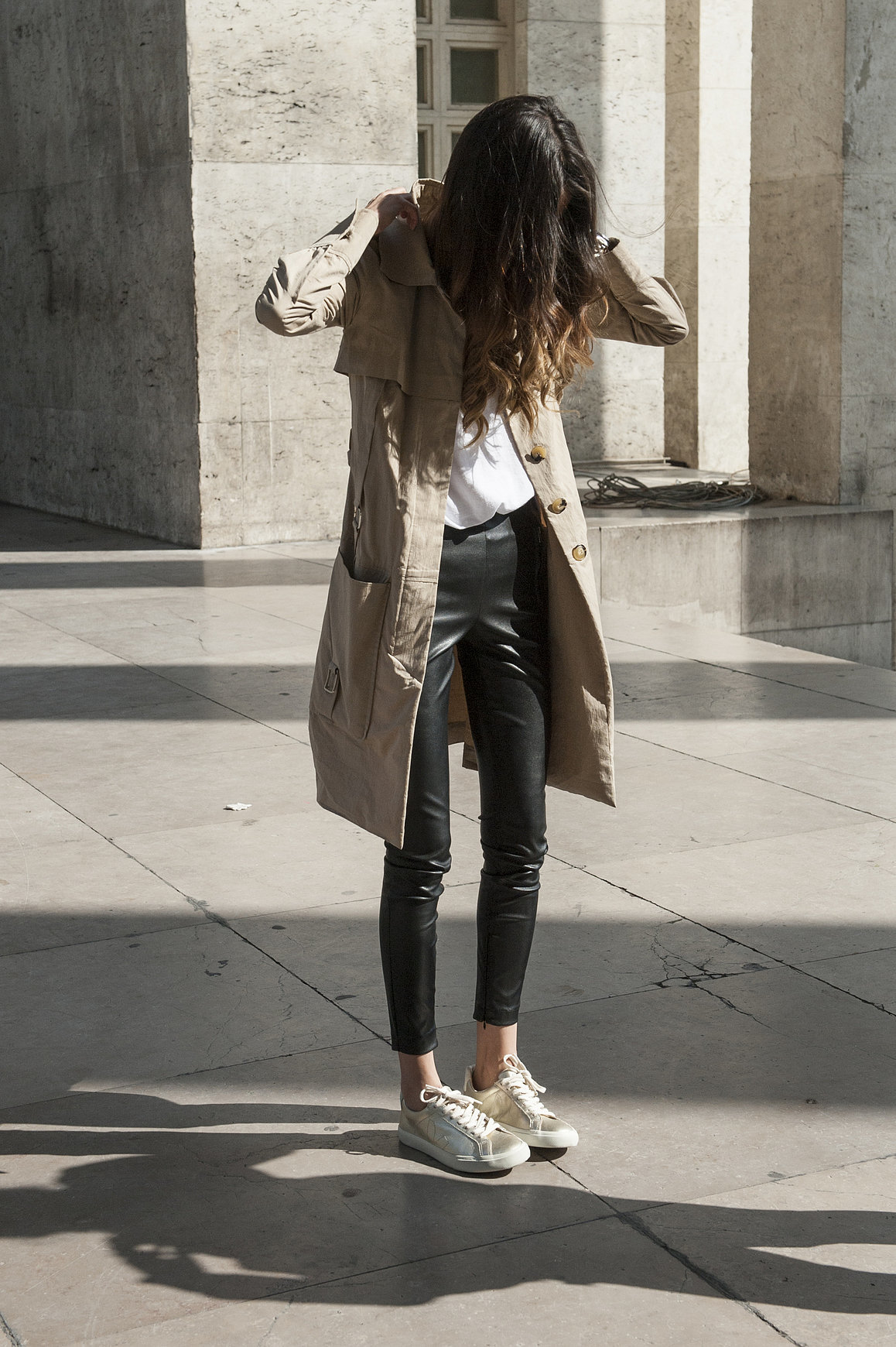 An easy trench coat is the perfect travel piece. The Style High Club