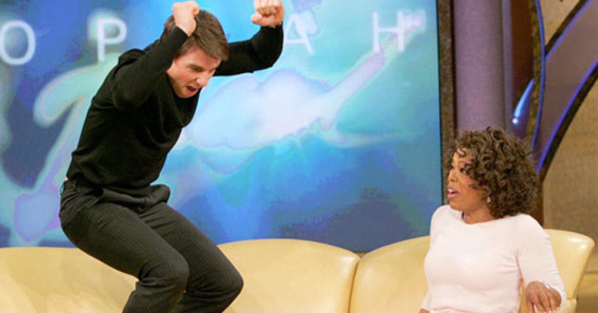 Tom Cruise Jumps On Oprah Winfrey