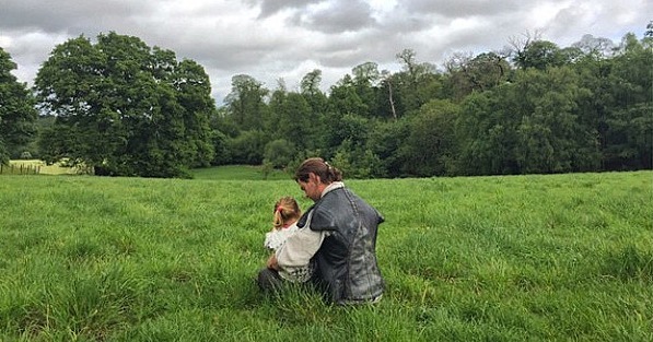 Chris Hemsworth and Daughter India on The Huntsman Set - POPSUGAR