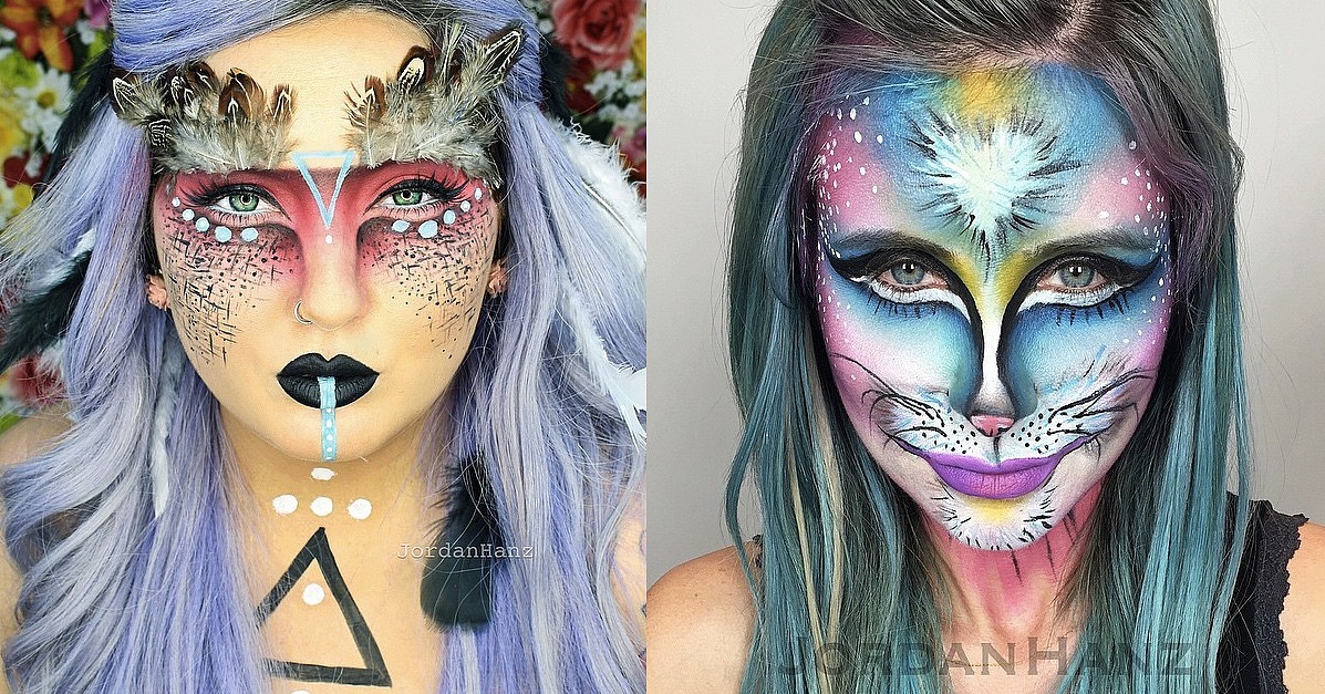 Halloween Makeup Transformations Jordan Hanz Popsugar Beauty