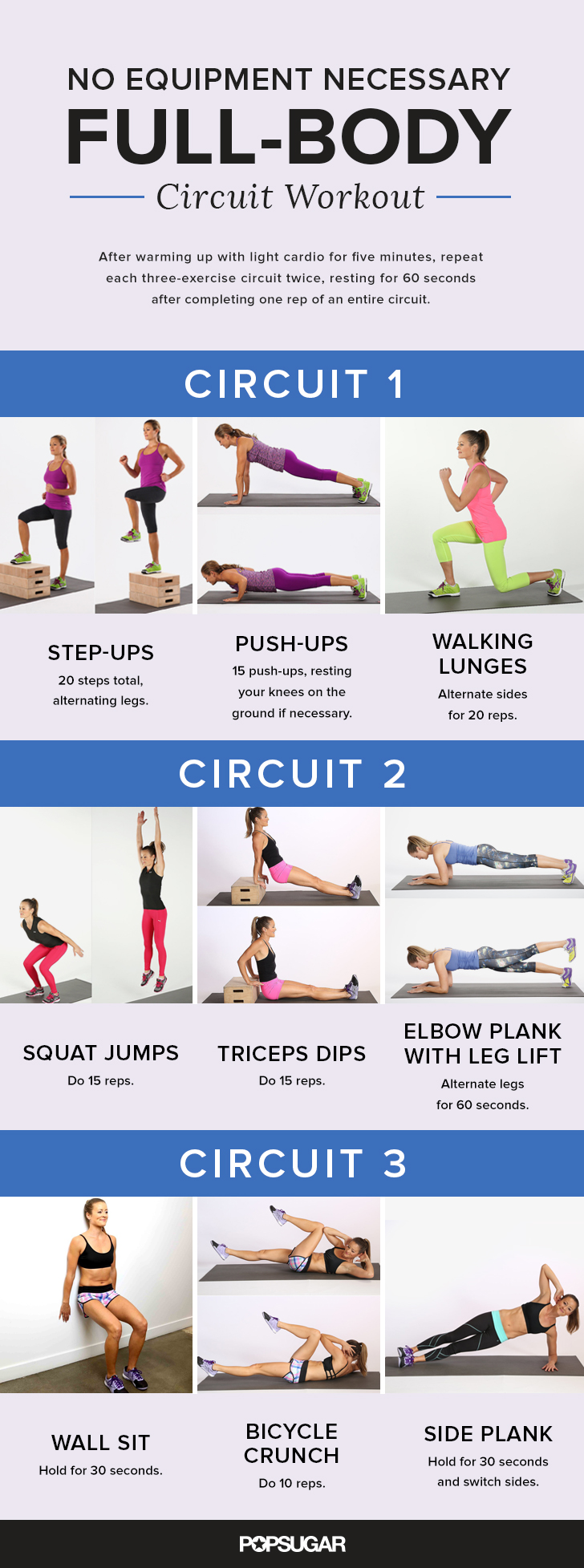 Popsugar Weekly Workout With Printable