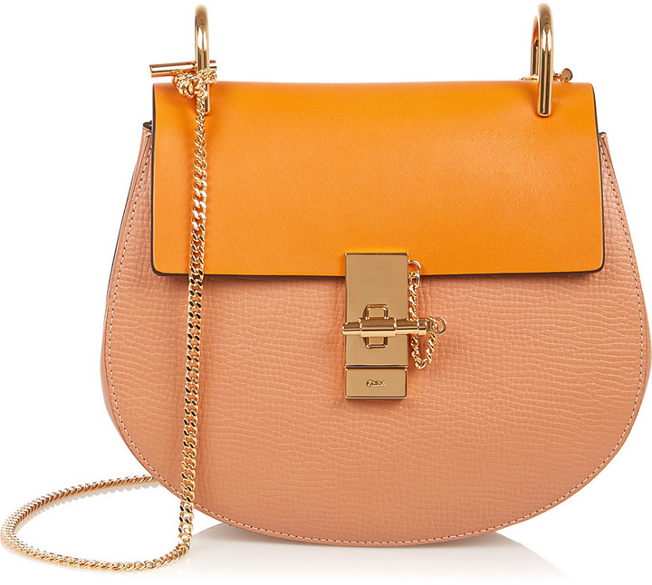 chlo drew medium textured-leather shoulder bag