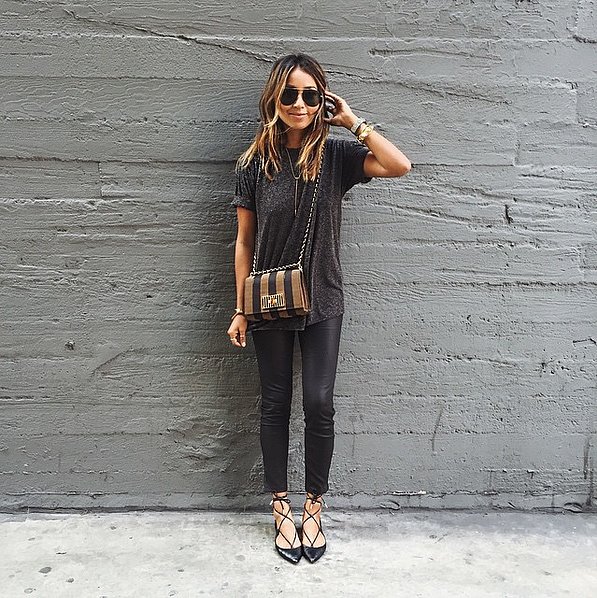 Strapped Up to Meet Your Cropped Leather Pants 25 Unique Outfit Ideas