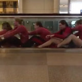 This Collegiate Swim and Dive Team Came Up With the Best Way to Beat Airport Boredom