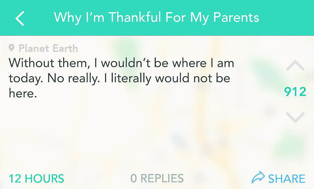 How grateful you are for having your mother and father image