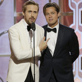Ryan Gosling and Brad Pitt Are Hands Down the Cutest Duo at the Golden Globes