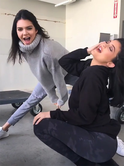 Sister Sister Kendall And Kylie Jenner Model Together For Clothing Line Share Silly Snaps On