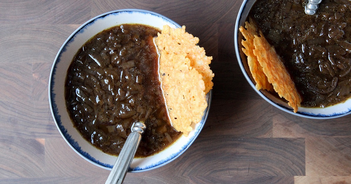 Vegetarian SlowCooker French Onion Soup POPSUGAR Food