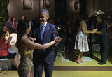 Barack Michelle Obama Their Dancing