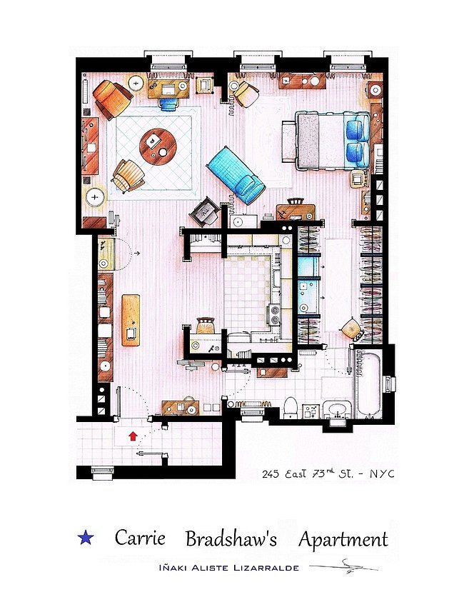 Sex And The City Heres What Your Favorite Tv Characters Apartments