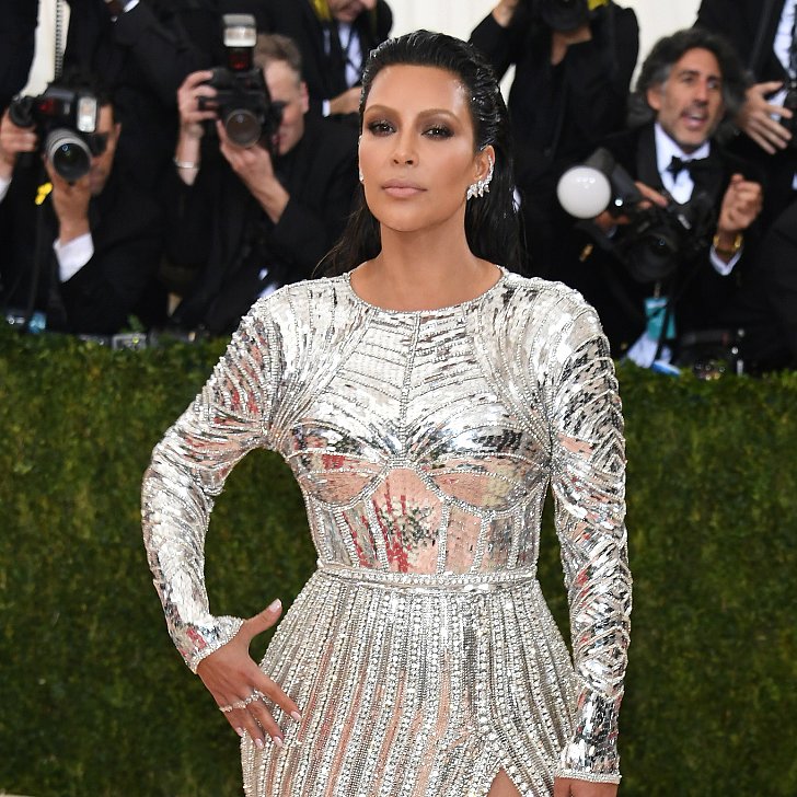 Kim Kardashians Balmain Dress At The Met Gala 2016 Popsugar Fashion