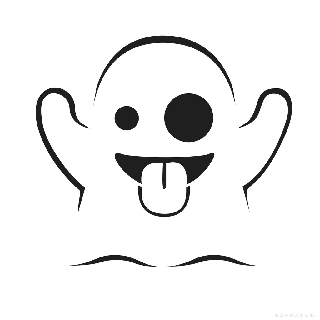 Ghost Emoji Pumpkin Carving Stencils POPSUGAR Smart Living Photo 2