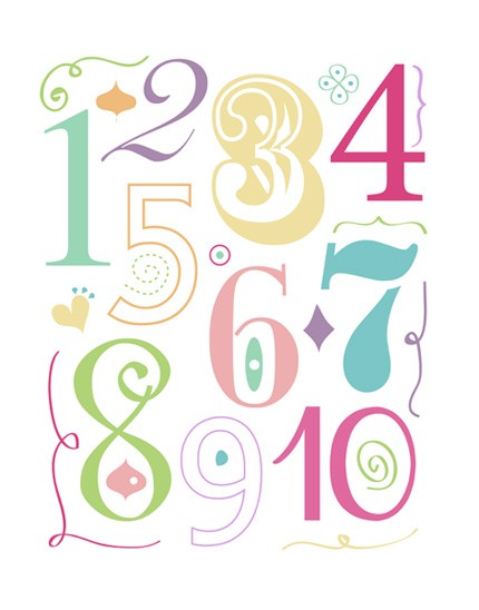 Number-Themed Wall Art Number-Themed Wall Art