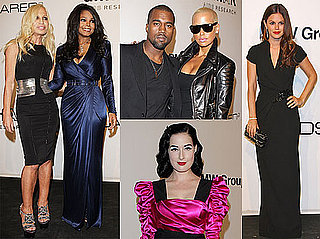 Photos of Rachel Bilson, Kanye West, Dita Von Teese, Janet Jackson, and Donatella Versace at an amfAR Dinner in Milan Photos of Rachel Bilson, Kanye West, Dita Von Teese, Janet Jackson, and Donatella Versace at an amfAR Dinner in Milan