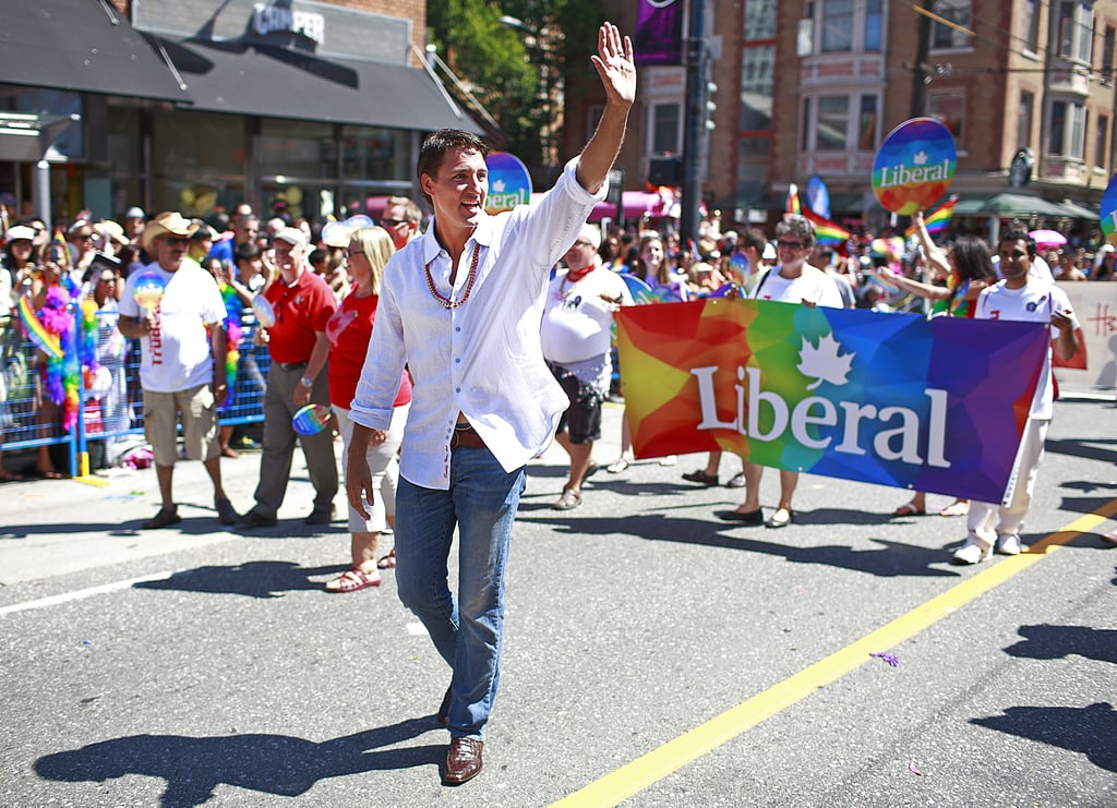 When He Marched Proudly In The Vancouver Gay Pride Parade Justin