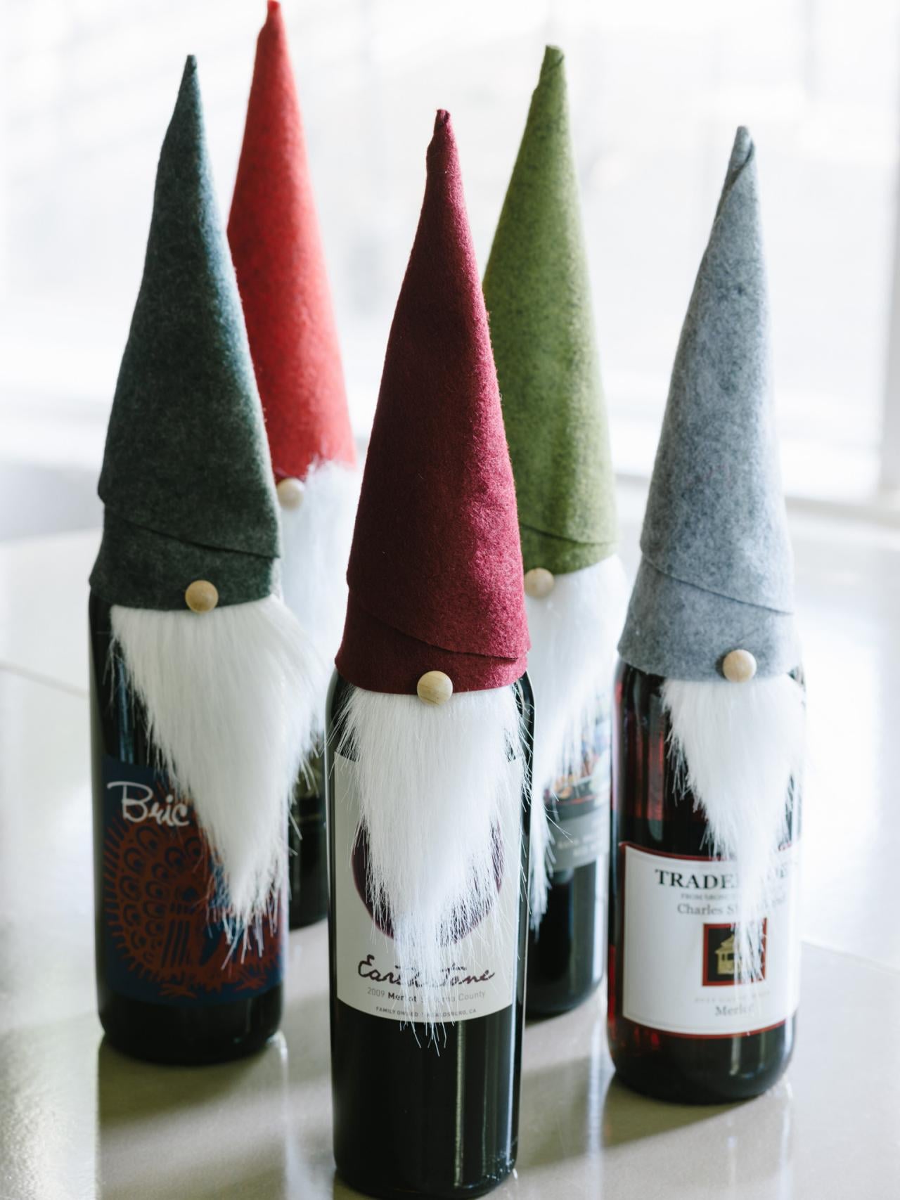 Elf Wine Bottle Covers 80+ DIY Gifts For the Hostess With the Mostest