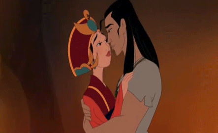 Mulan And Li Shang Mulan Disney Kiss Gifs Popsugar Love Sex Photo