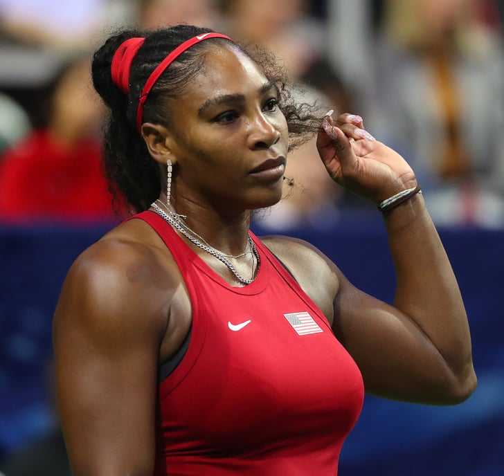 Foto van de 175 cm lange Serena Williams dochter van vader Richard Williams en moeder Oracene Price op 42-jarige leeftijd in 2024