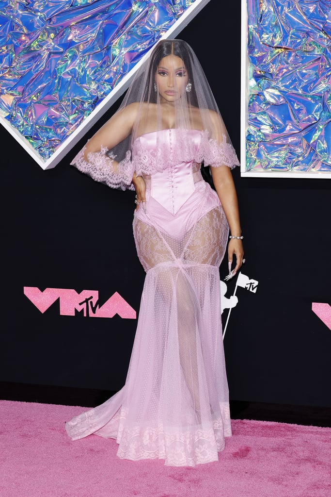 Nicki Minaj At The Mtv Vmas Naked Dress Trend At The Mtv Vmas Popsugar Fashion Uk