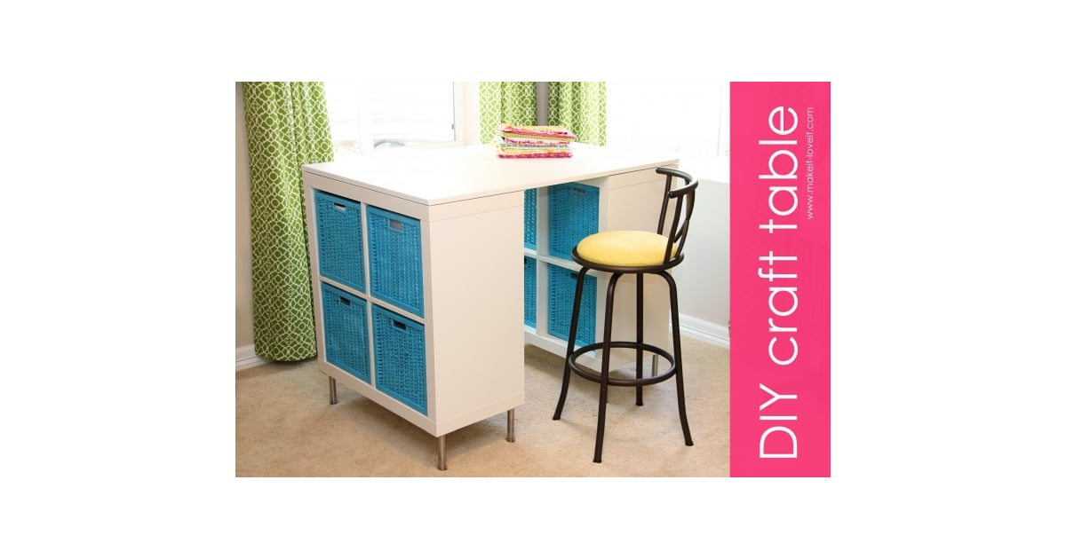 Turn Ikea Shelves Into a Table 41 Insanely Awesome Organization Hacks