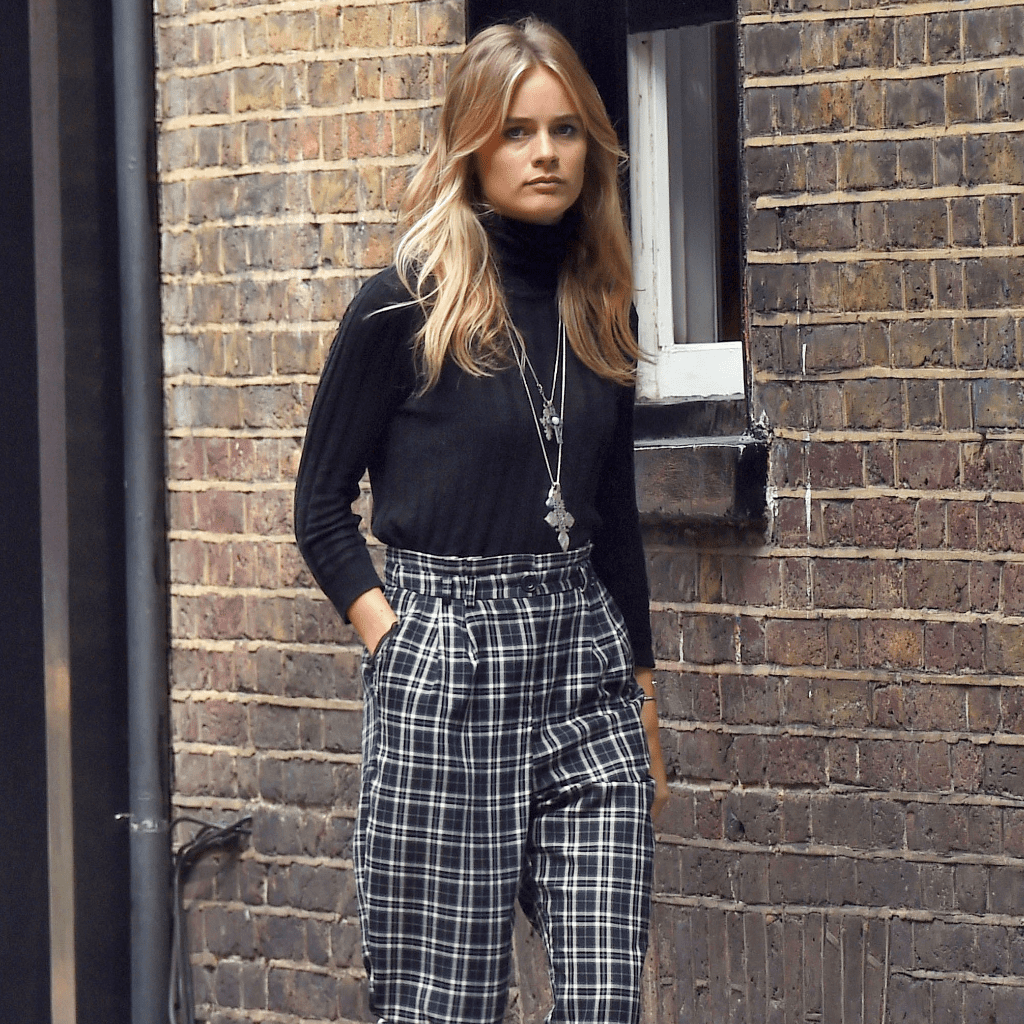 Cressida Bonas's Plaid Pants Street Style POPSUGAR Fashion