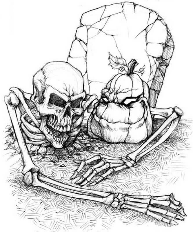 Skeleton Coloring Pages Printable