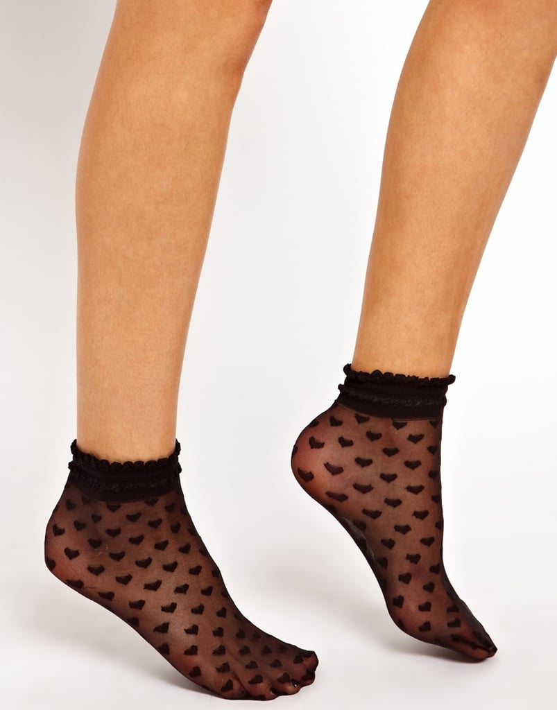 Socks With Sheer Heart Design Heart Gift Ideas Popsugar Love Sex Photo
