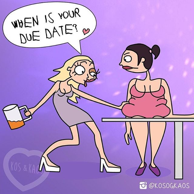 Funny Illustrations of Pregnancy Struggles POPSUGAR Moms