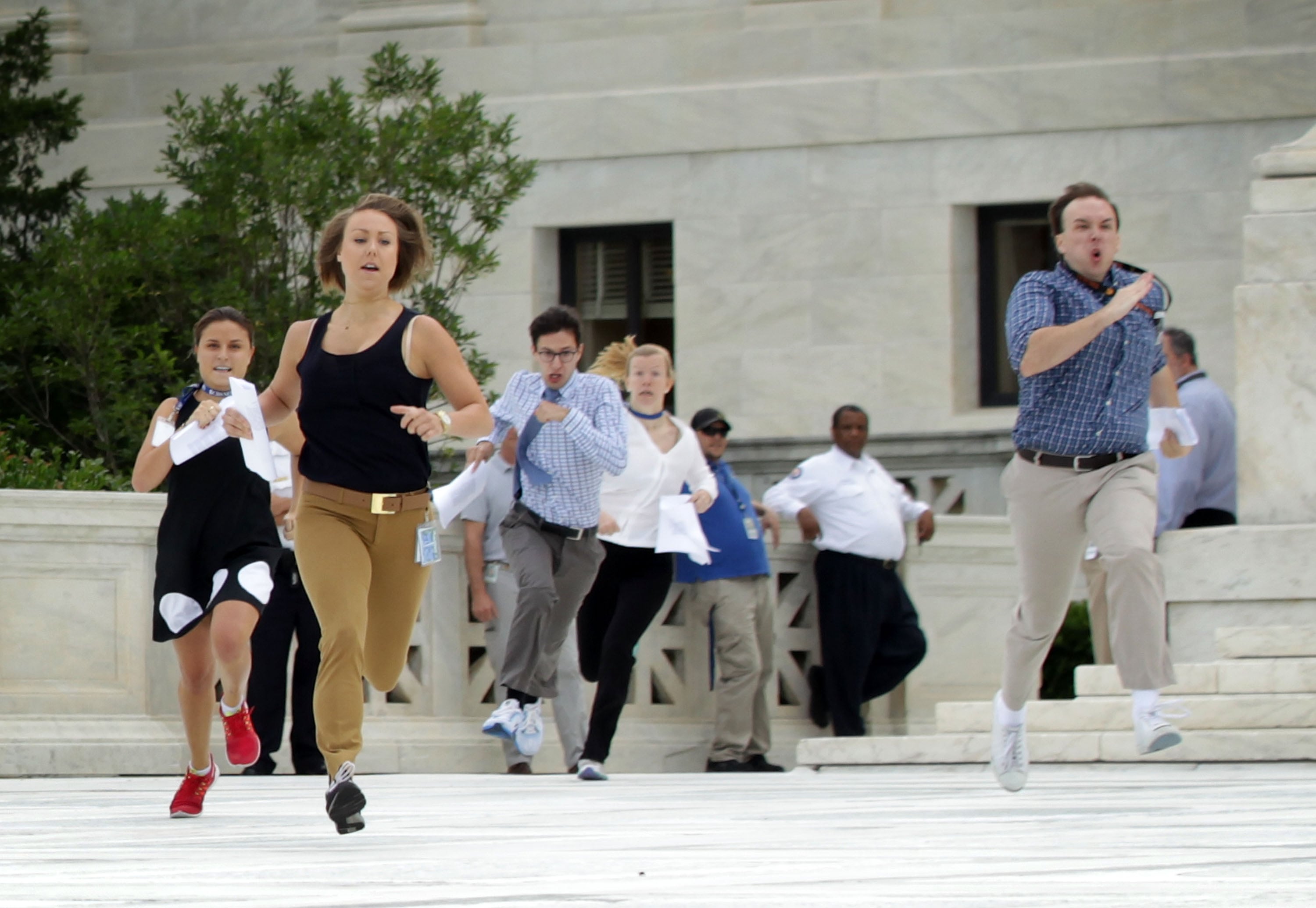 Interns Running To Deliver News Of Gay Marriage Legalization Ps Celebrity