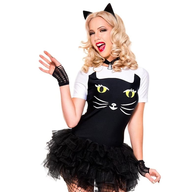 Костюм кошки Candy Girl Kitty (боди, головной убор, чокер, пояс, чулки), черный, OS 0T-00011792 - Candy Girl - Ролевые эротические костюмы кошечки - Купить