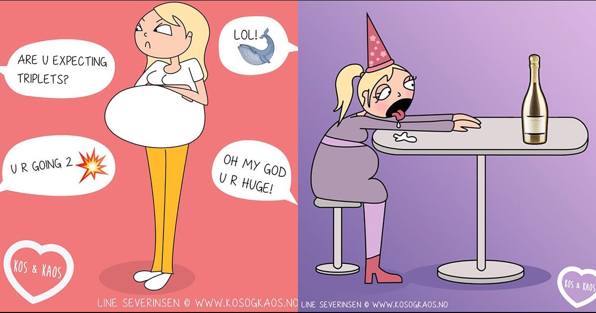 Funny Illustrations of Pregnancy Struggles POPSUGAR Moms