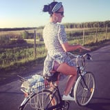 Katy Perry Flashes Butt Bike
