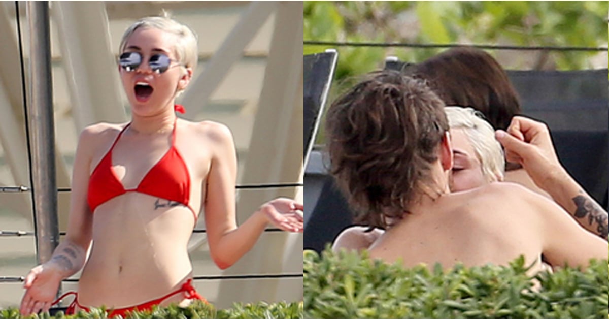 Miley cyrus bikini pool