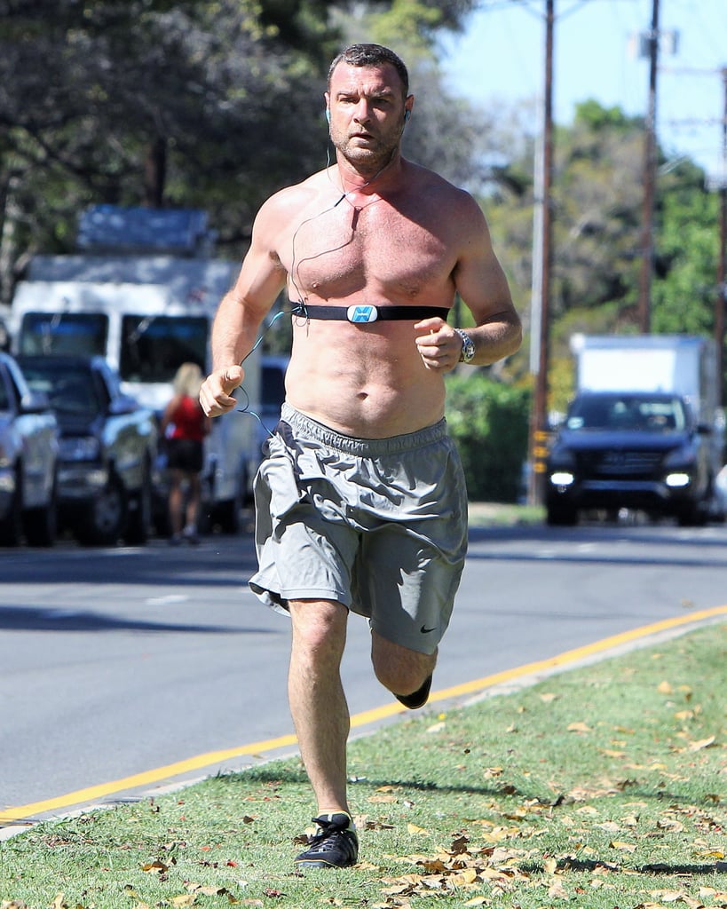 Liev Schreiber Running Shirtless In LA POPSUGAR Celebrity Photo 4