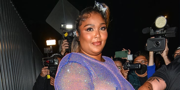 Lizzo Wears Fishnet Naked Dress To Cardi B S Birthday Party POPSUGAR Fashion
