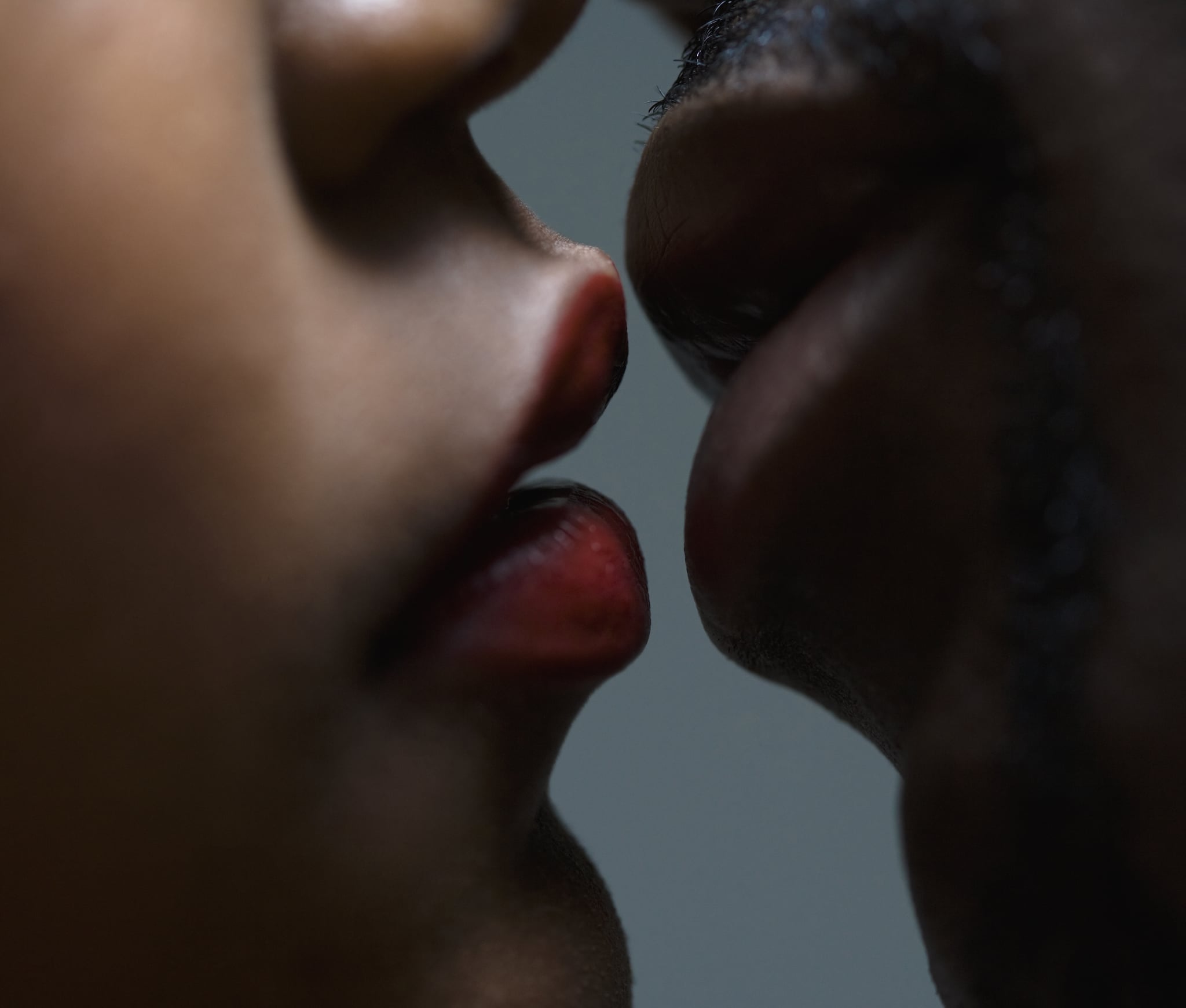 Ebony girl kissing part