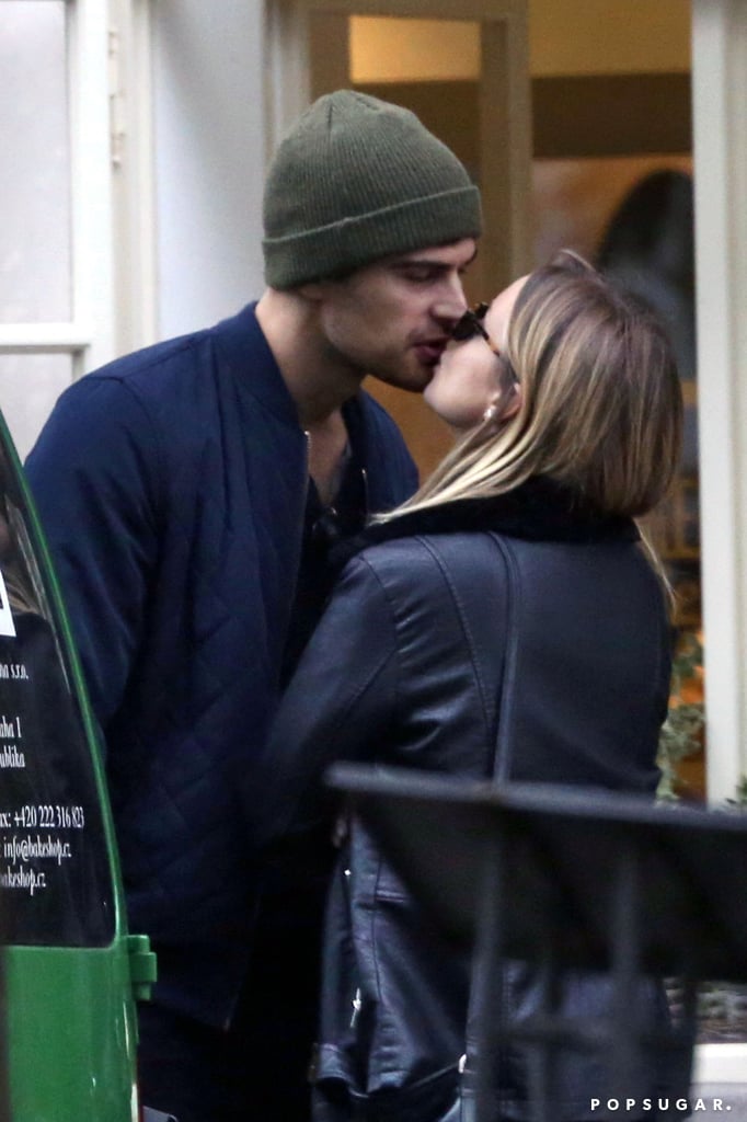 Theo James and Ruth Kearney Kissing in Prague October 2015 POPSUGAR Celebrity