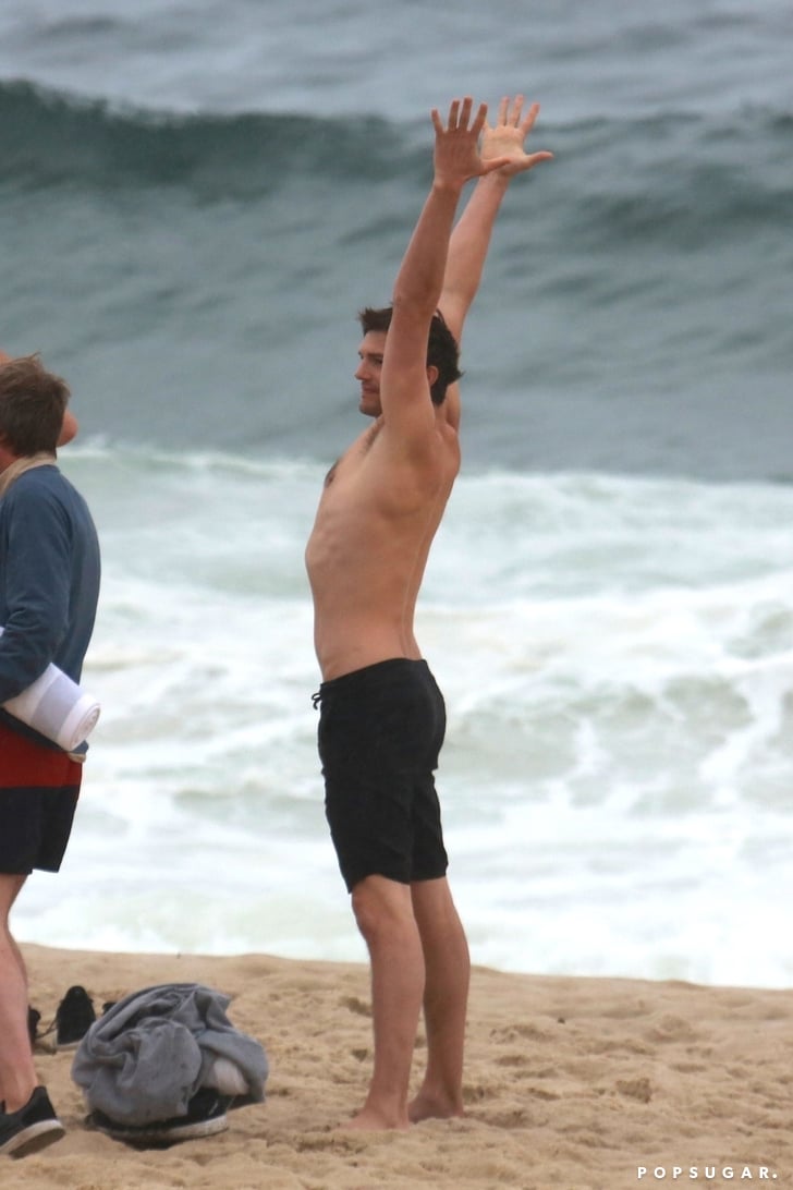 Ashton Kutcher Shirtless On The Beach In Brazil Oct Popsugar Celebrity Photo