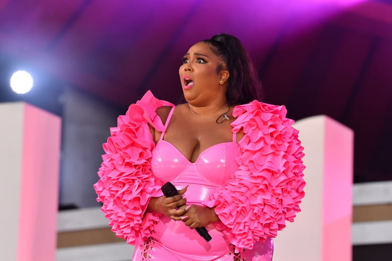 Lizzo S Hot Pink Catsuit At The Global Citizen Live Concert Popsugar Fashion