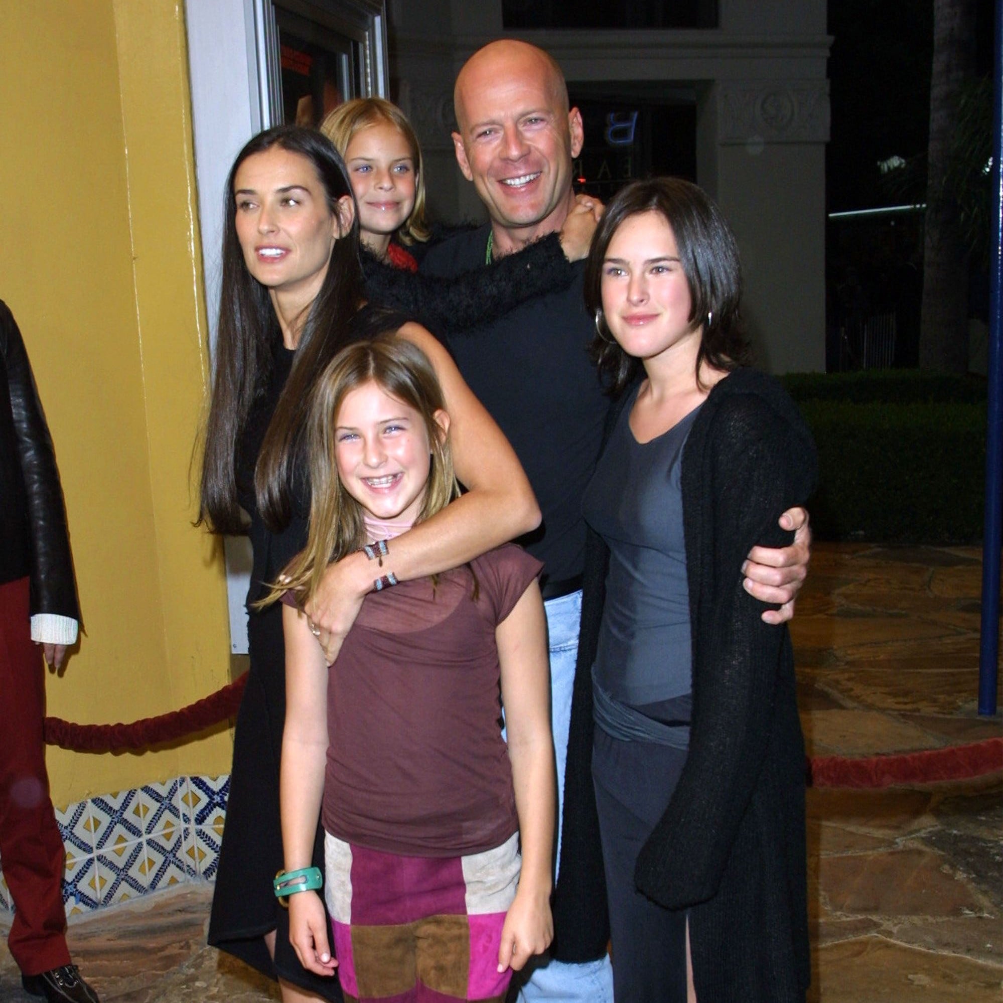 Family photo of the actor, married to Emma Heming, famous for Moonlighting, Die Hard Series & The Fifth Element.
  