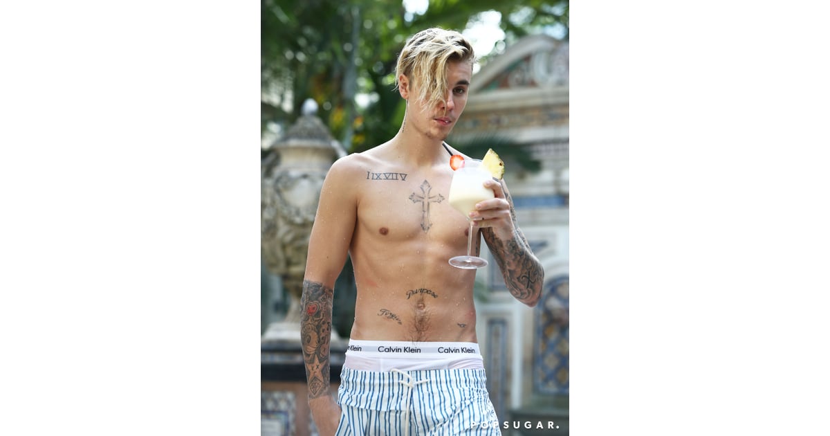 Justin Bieber Shirtless Pictures In Miami December POPSUGAR Celebrity Photo