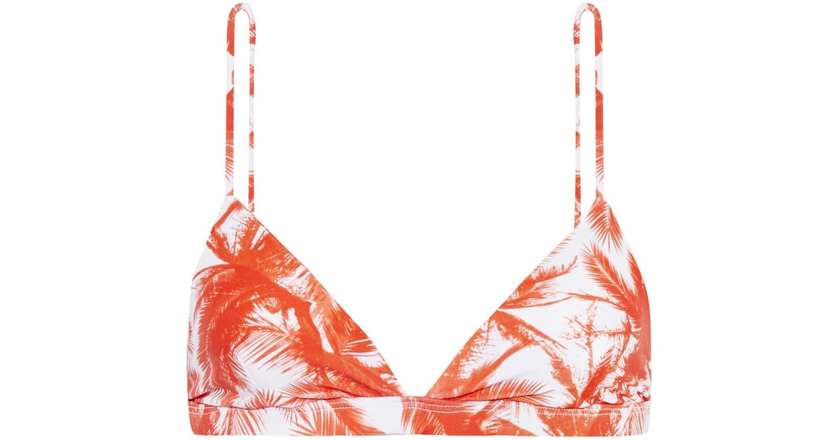Mikoh Belize Printed Triangle Bikini Top Emily Ratajkowski S Mismatched Swimsuit