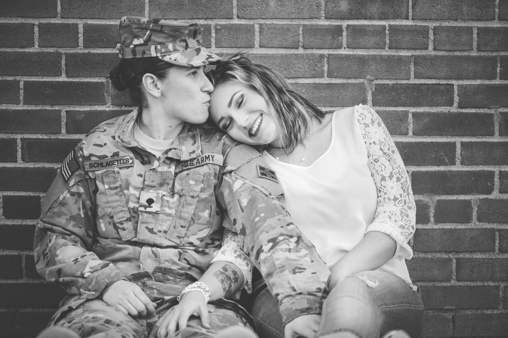 Lesbian Military Engagement Shoot Popsugar Love And Sex