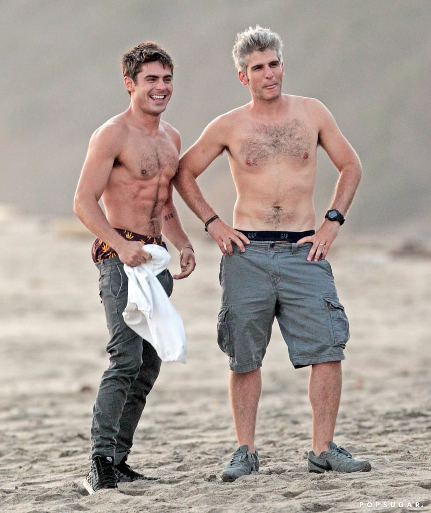 Zac Efron Shirtless On We Are Your Friends Set Photos Popsugar