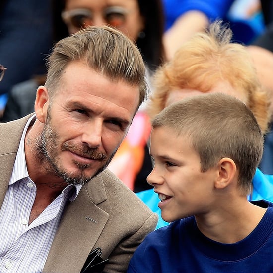David and Romeo Beckham at Aegon Championships 2016