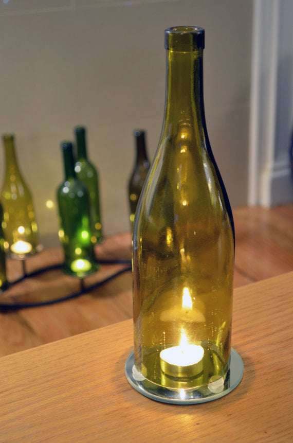 Wine Bottle Candle Topper 221 Upcycling Ideas That Will Blow Your