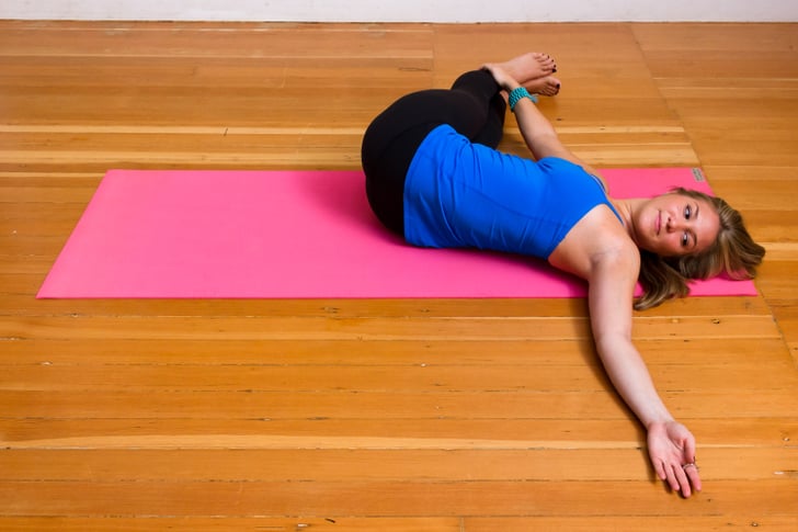 Reclining Twist Restorative Yoga Sequence Popsugar Fitness Photo